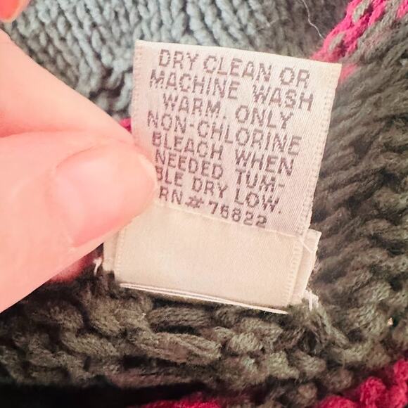 Vintage Fisher Hill Hand Knit Green Button Cardigan Sweater Size Large Cottage - Picture 9 of 10